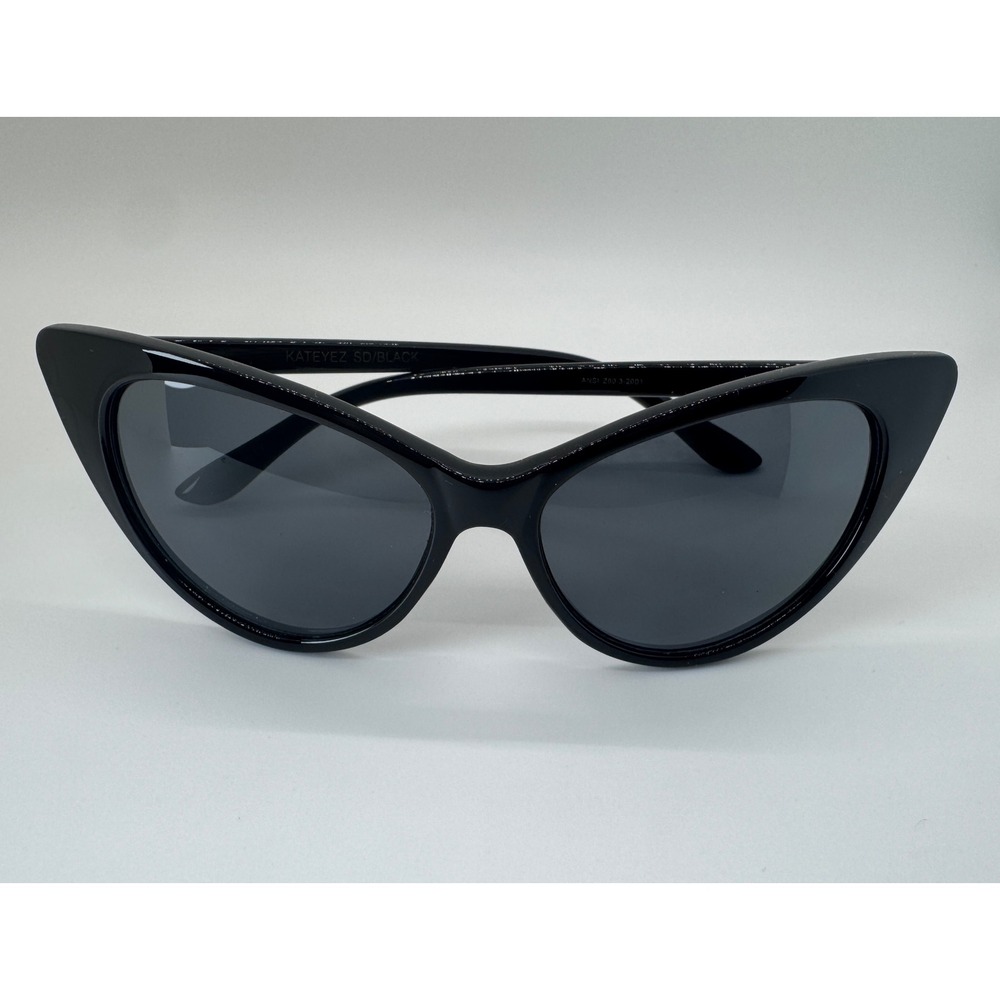 Kateyez SD Black Cat Eye Sunglasses Retro Vintage Style Glossy Frame